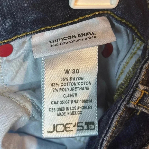 JOE’S JEANS ICON ANKLE DARK WASH SIZE 30 - Picture 4 of 6